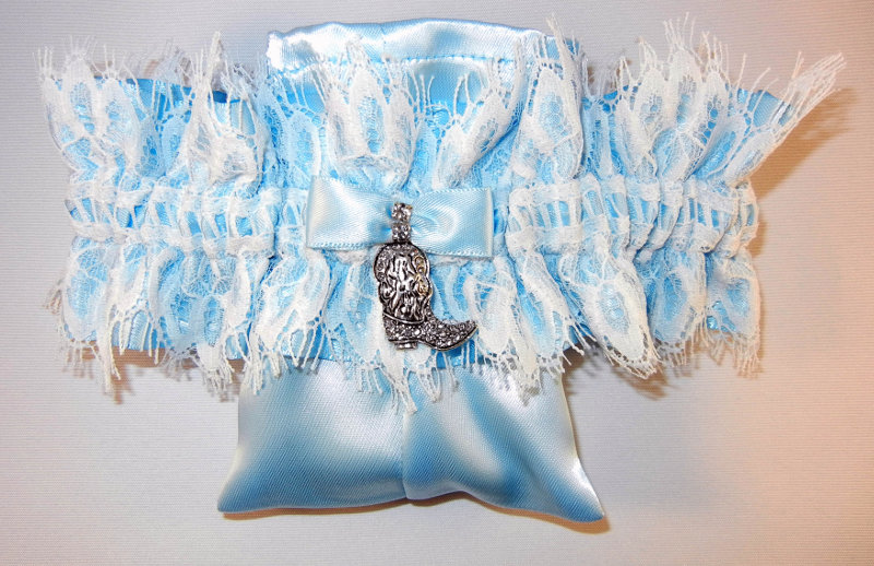 Flask Pocket Garter with Rhinestone Boot Charm